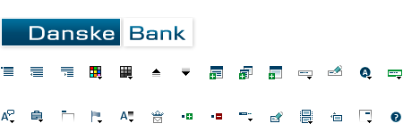 Ikoner til Danske Bank software