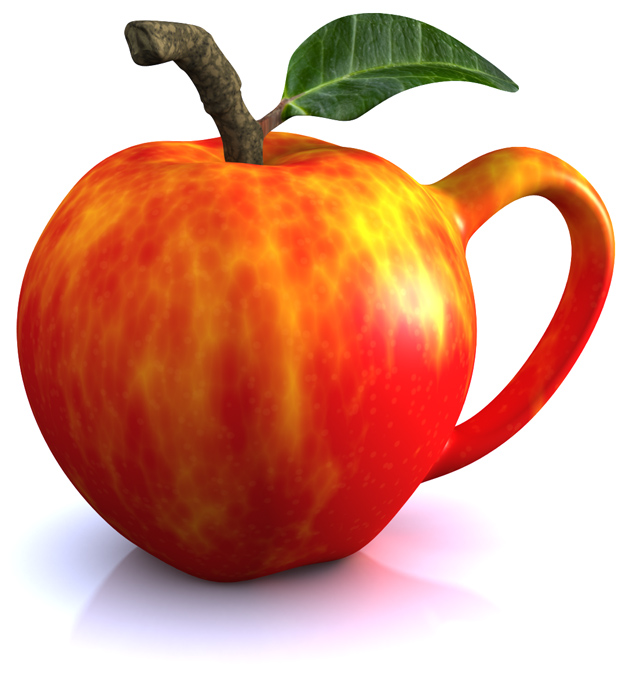 3D model af æble